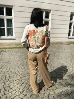 Bluza damska jasny beż z nadrukiem cool mamuśka