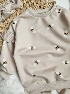 Bluza dla dziewczynki pszczółki na beżu