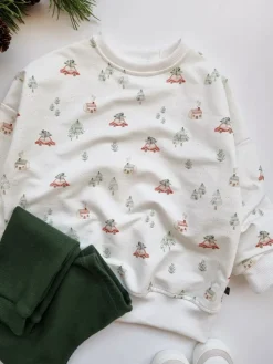Bluza dziecięca auto z choinką