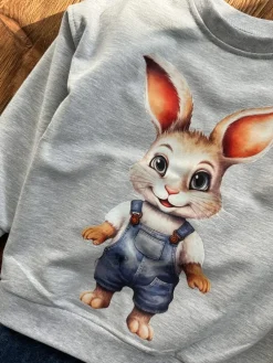 Bluza dziecięca króliczek w ogrodniczkach