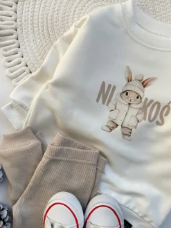 Bluza dziecięca króliczek w zimowej kurtce