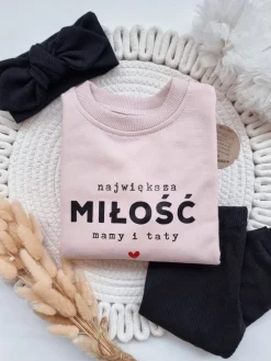 Bluza dziecięca największa miłość mamy i taty