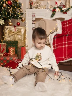 Bluza dziecięca niedźwiadek z gałązką
