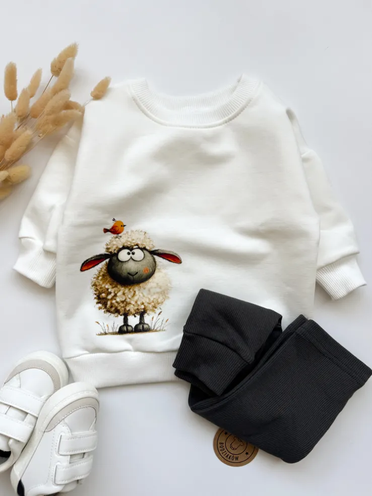 Bluza dziecięca owieczka i ptaszek