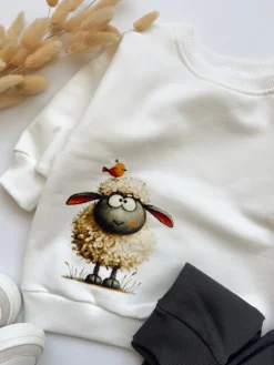 Bluza dziecięca owieczka i ptaszek