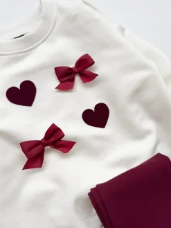Bluza dziecięca serduszka i kokardki