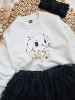 Bluza dziecięca słodki króliś na złotej gałązce
