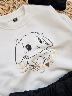 Bluza dziecięca słodki króliś na złotej gałązce