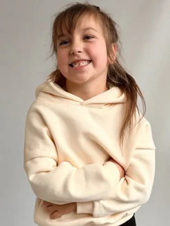 Bluza dziecięca z kapturem waniliowa z kokardą bambino