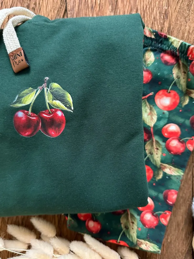 Bluza dziecięca z kapturem wisienki
