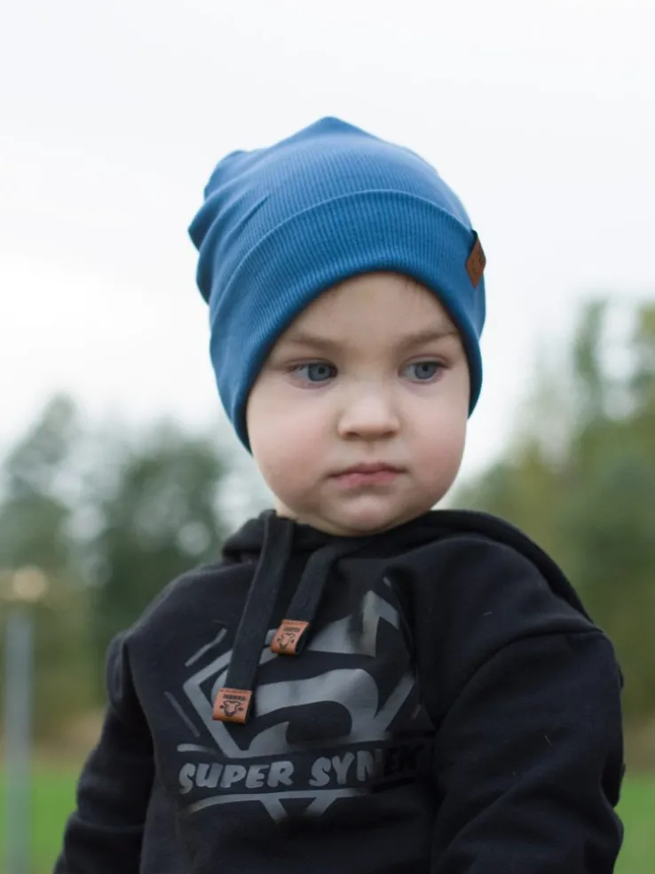 Bluza dziecięca z kapturem z czarnym nadrukiem super synek/córka