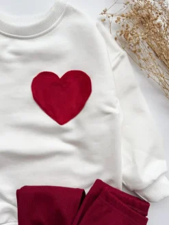 Bluza dziecięca z kieszonką w kształcie serca