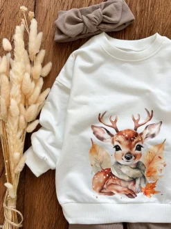Bluza dziecięca z nadrukiem jesiennej sarenki