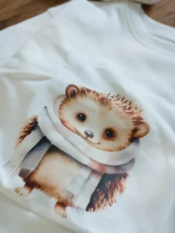 Bluza dziecięca z nadrukiem jeża w szaliku