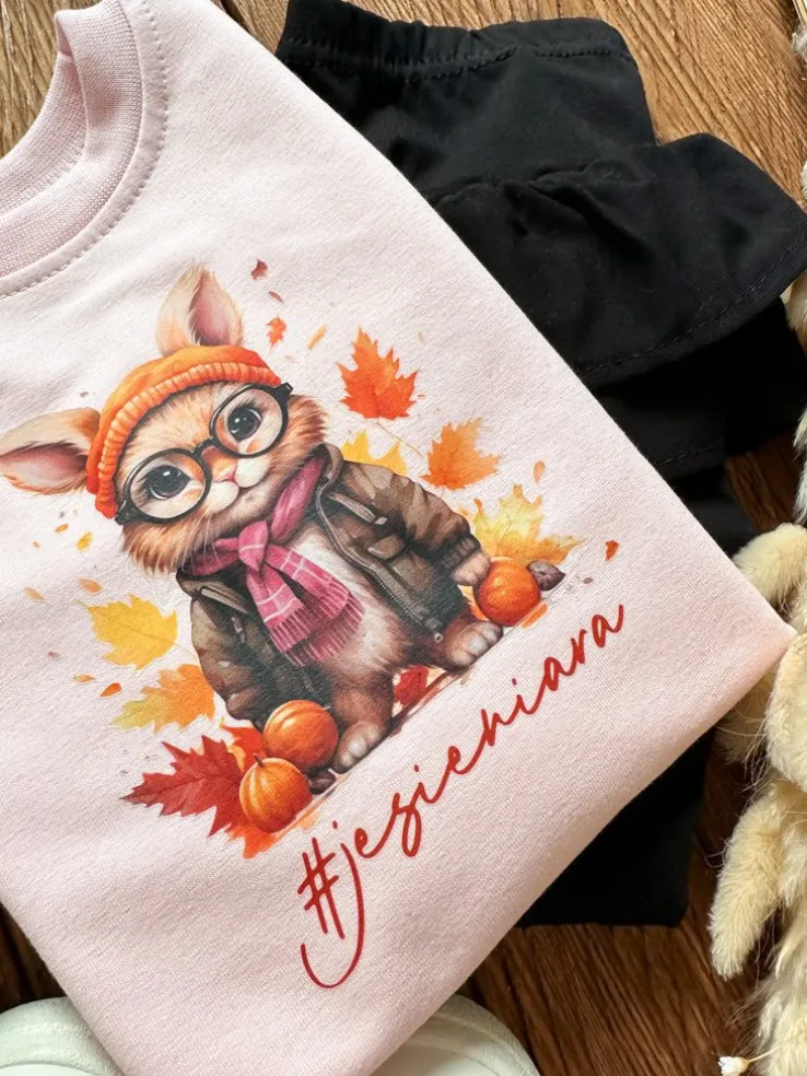 Bluza dziecięca z nadrukiem króliczka #jesieniara