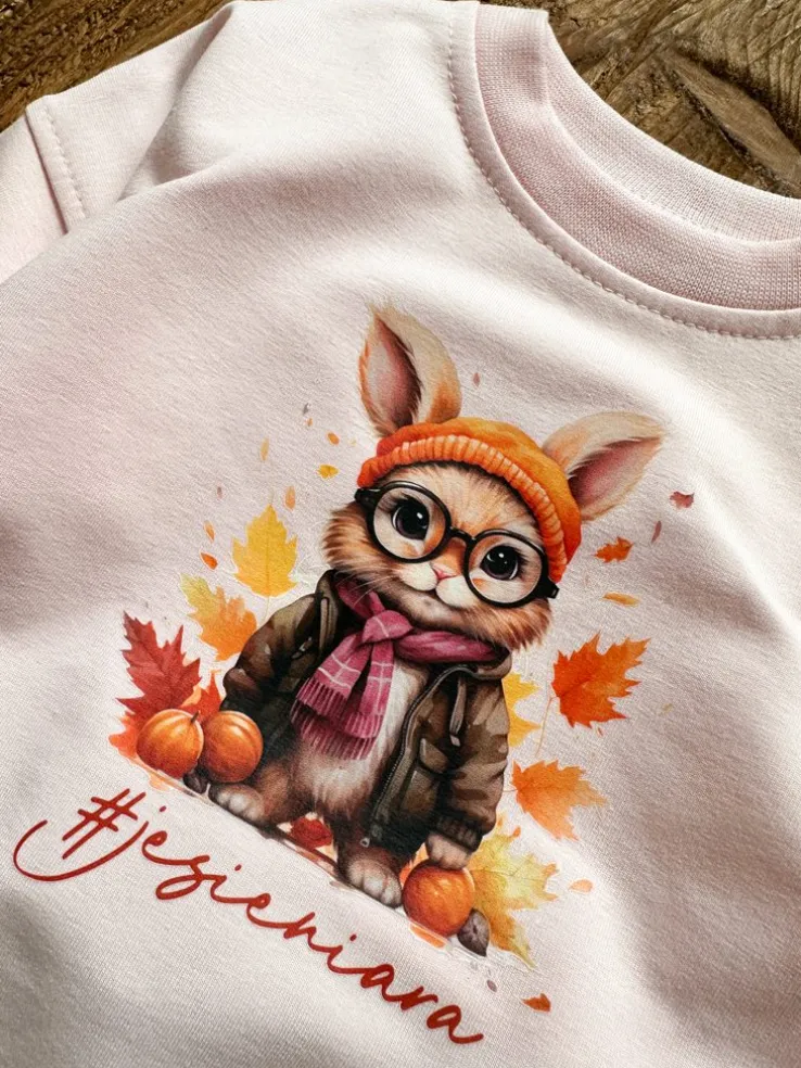 Bluza dziecięca z nadrukiem króliczka #jesieniara