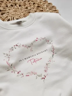 Bluza dziecięca z nadrukiem serca Ja i Mamusia kochamy Tatusia