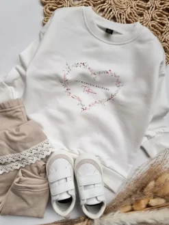 Bluza dziecięca z nadrukiem serca Ja i Mamusia kochamy Tatusia