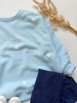 Bluza dziecięca z nadrukiem stokrotek mini