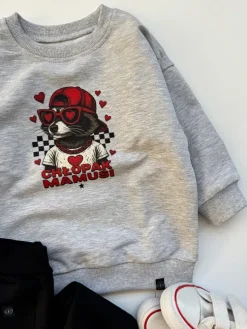 Bluza dziecięca z nadrukiem szopa chłopak mamusi