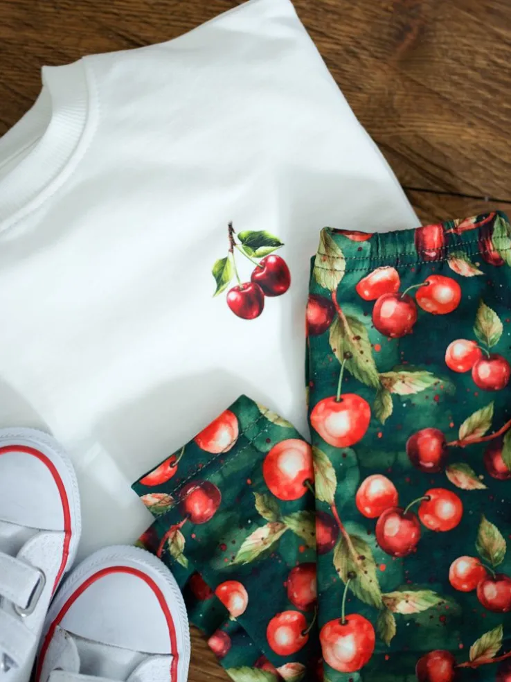 Bluza dziecięca z nadrukiem wisienek