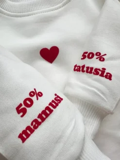 Bluza dziecięca z serduszkiem 50% mamusi 50% tatusia