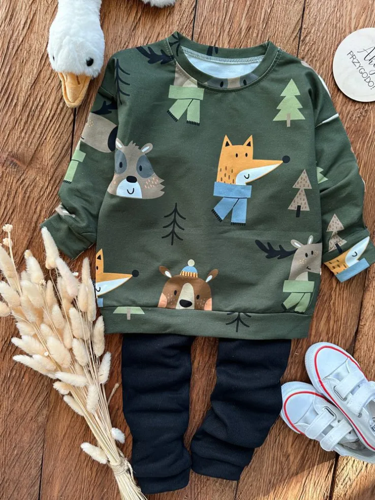 Bluza dziecięca zwierzęta w lesie