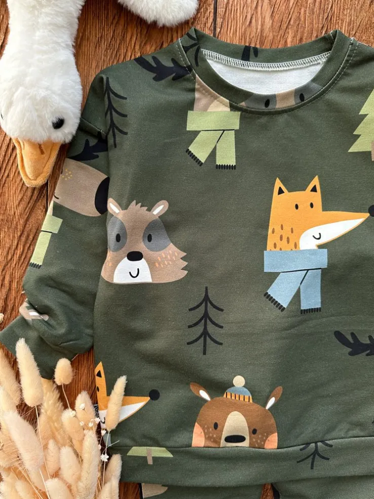 Bluza dziecięca zwierzęta w lesie