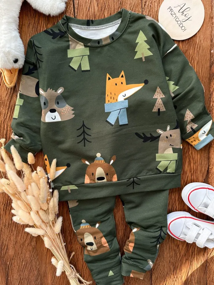 Bluza dziecięca zwierzęta w lesie