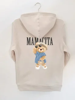 Bluza unisex z kapturem miś Mamacita