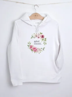 Bluza unisex z kapturem z kwiatowym wieńcem miłość definicja