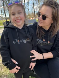 Bluza unisex z kapturem z nadrukiem Mama