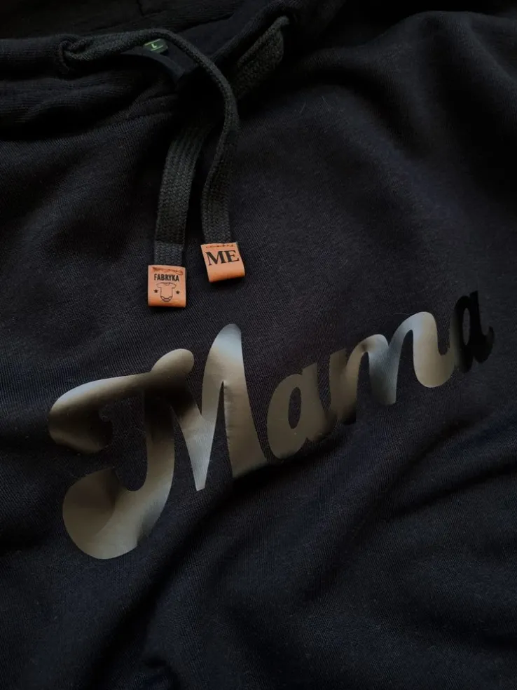 Bluza unisex z kapturem z nadrukiem Mama