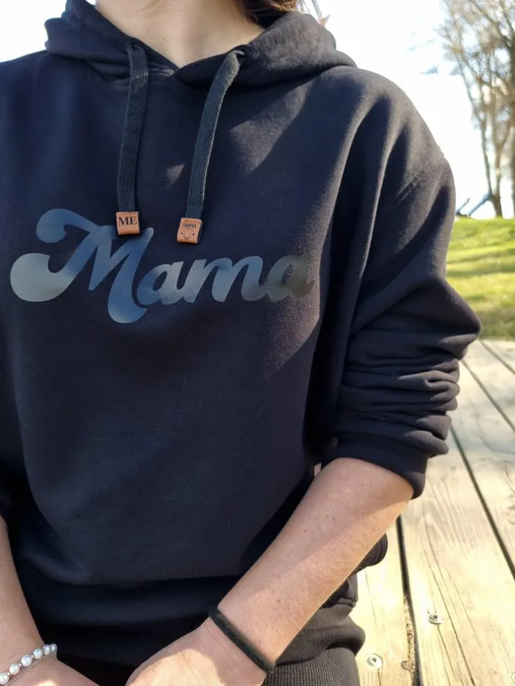 Bluza unisex z kapturem z nadrukiem Mama