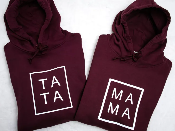 Bluza unisex z nadrukiem MAMA/TATA