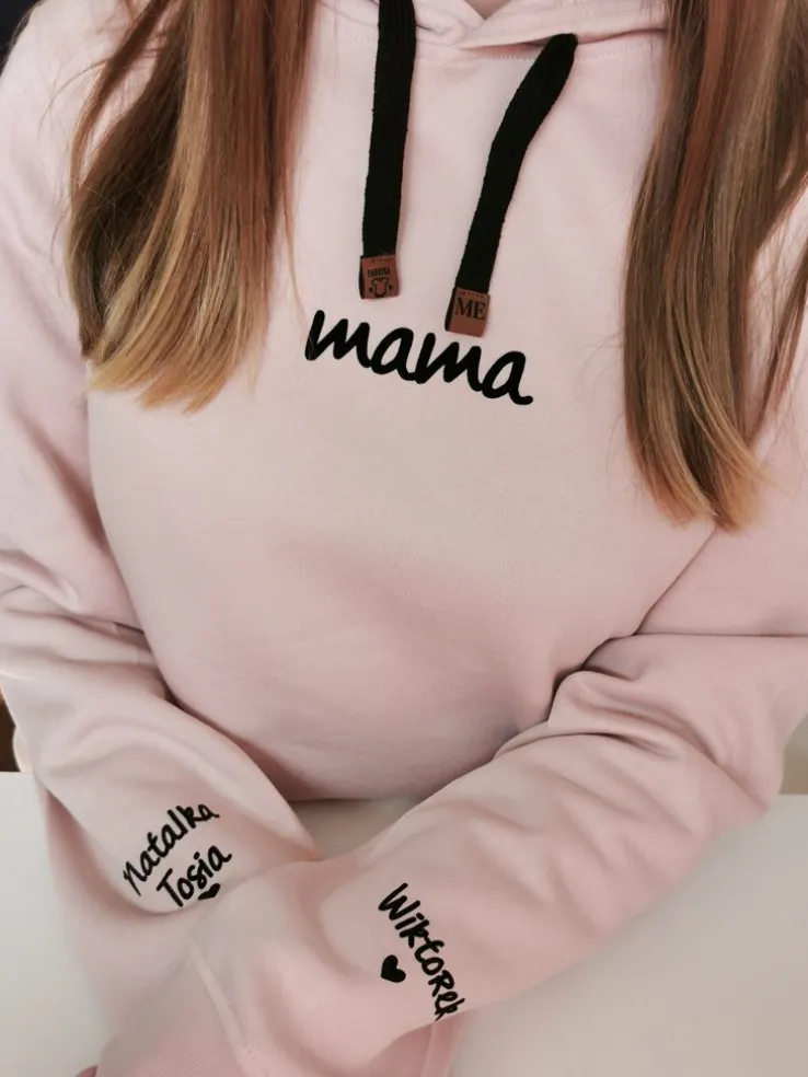 Bluza z kapturem dla mamy z imionkami dzieci