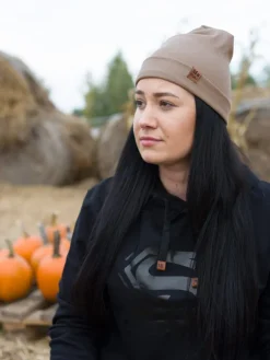 Bluza z kapturem z czarnym nadrukiem super mama