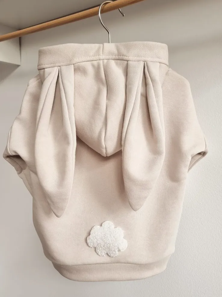 Bluza z kapturem z uszkami buźka zajączka
