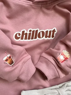 Bluza z kapturem z uszkami chillout cola i popcorn