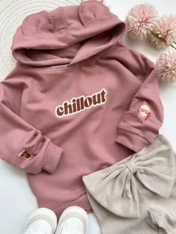 Bluza z kapturem z uszkami chillout cola i popcorn