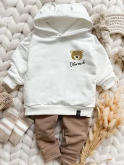 Bluza z kapturem z uszkami mały miś z imieniem