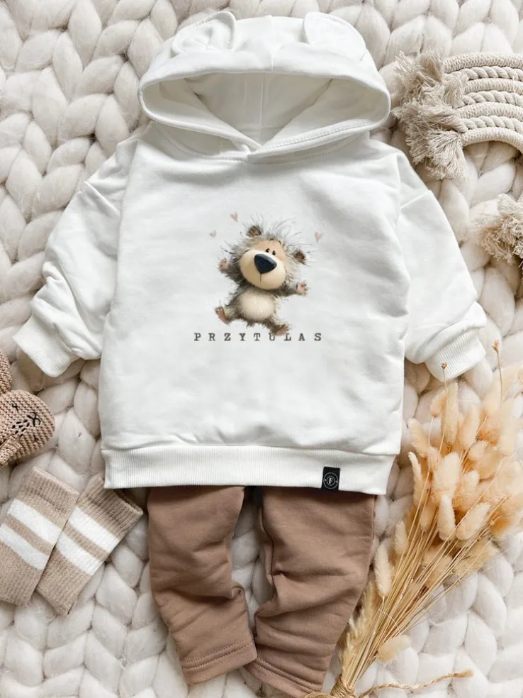 Bluza z kapturem z uszkami misiek przytulas