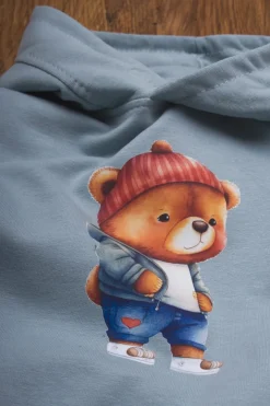 Bluza z kapturem z uszkami niedźwiadek