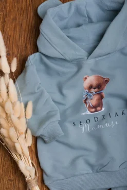 Bluza z kapturem z uszkami słodziak mamusi z misiem