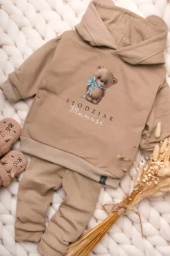 Bluza z kapturem z uszkami słodziak mamusi z misiem