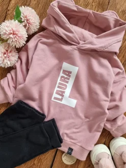 Bluza z kapturem z uszkami z inicjałem i imieniem