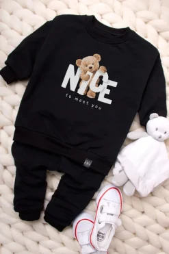 Bluza z nadrukiem misia nice to meet you