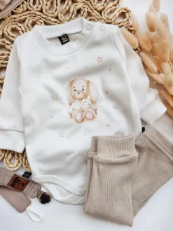 Body dla niemowlaka króliś w koszuli w gwiazdki