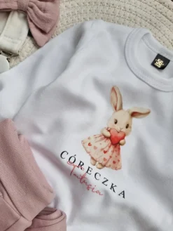 Body dla niemowlaka z króliczkiem córeczka tatusia