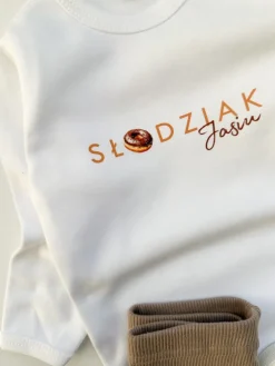 Body dla niemowlaka z nadrukiem pączka słodziak